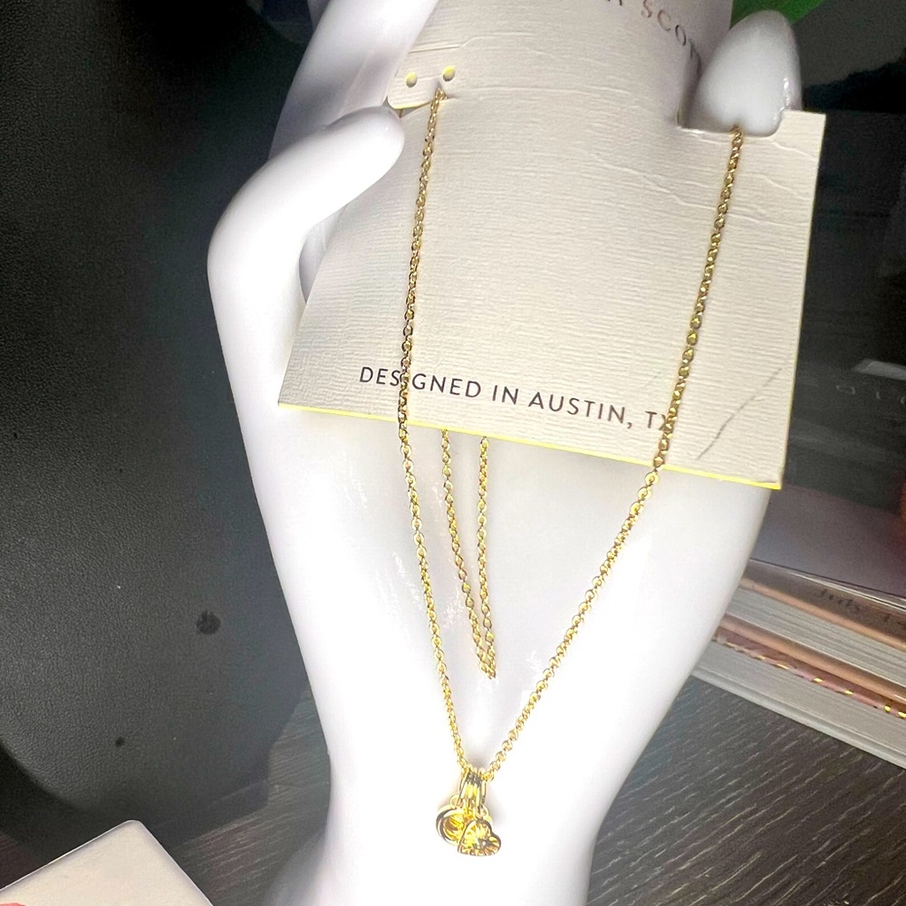 Kendra Scott Gold Necklace with 3 Pendants